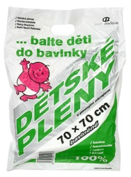 LTZ Bavlněná plena 70x70 bílá , 10 ks